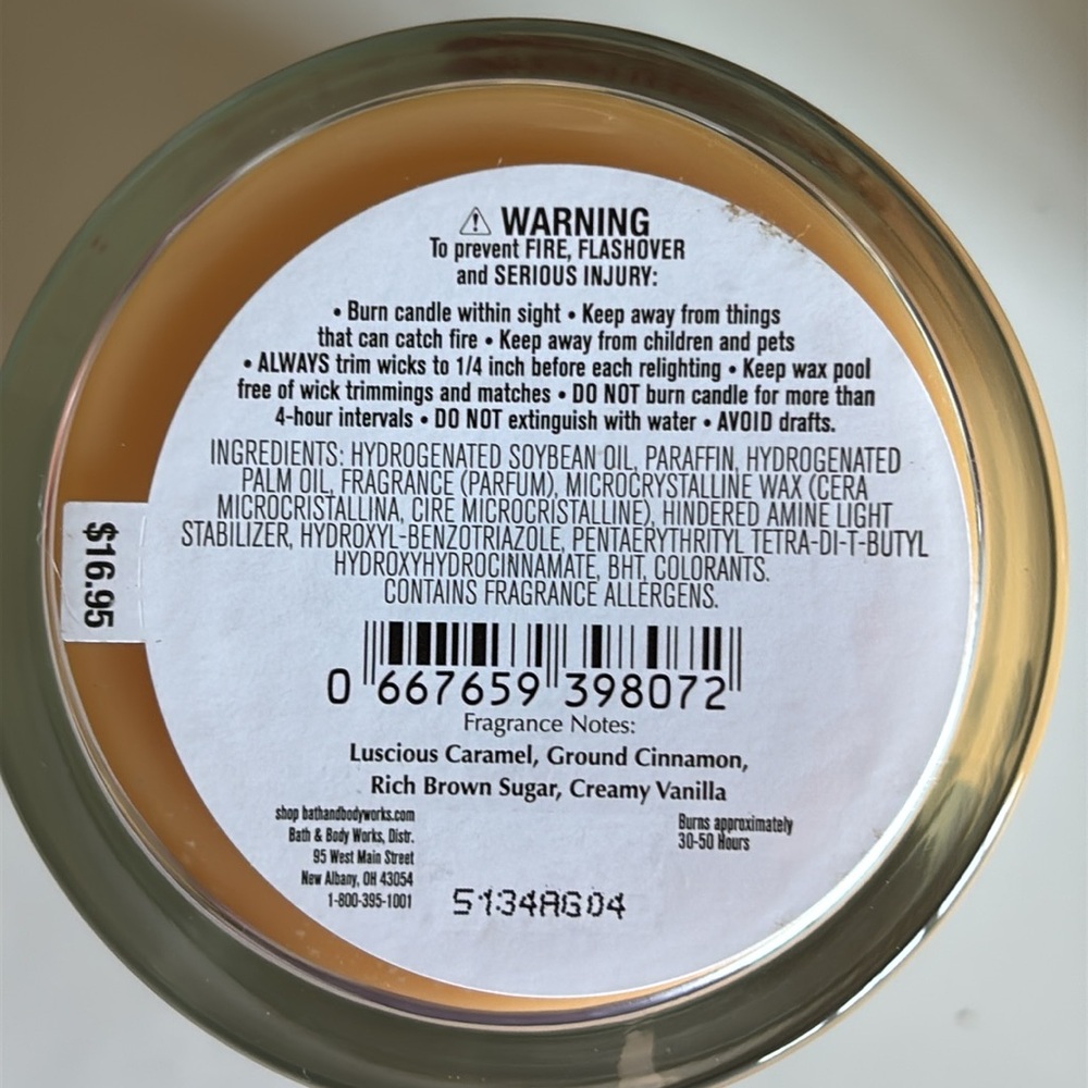 Caramel Pumpkin Swirl & Pumpkin S'mores Single Wick Bath & Body Works Candle Set - Picture 3 of 4